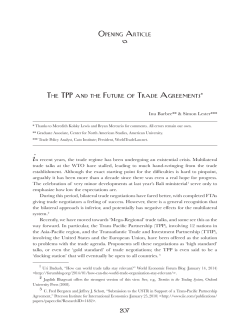 The TPP and the Future of Trade Agreements