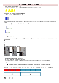 Addition: By the end of Y2