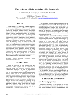 Effect of thermal oxidation on titanium oxides characteristics