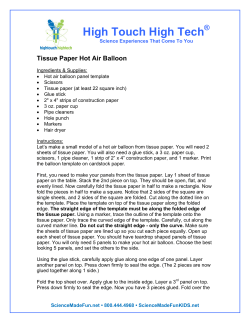 Tissue Paper Hot Air Balloon - High Touch High Tech Singapore