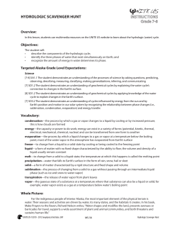 hydrologic scavenger hunt