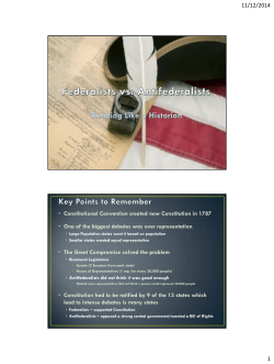 Federalists vs. Antifederalists