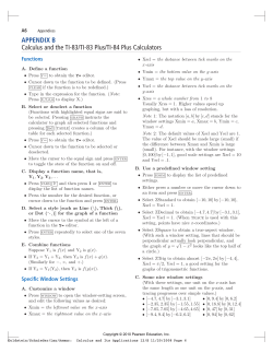 APPENDIX B Calculus and the TI-83/TI-83 Plus/TI-84 Plus