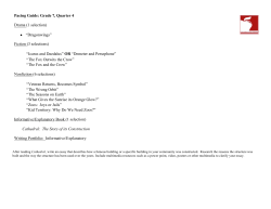 Pacing Guide: Grade 7, Quarter 4 Drama (1 selection) &ldquo;Dragonwings