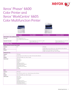 Detailed Specifications - Phaser 6600