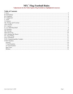 Flag Football Game Rules