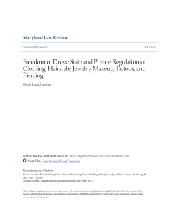 Freedom of Dress - DigitalCommons@UM Carey Law