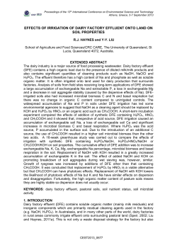 effects of irrigation of dairy factory effluent onto land on soil properties