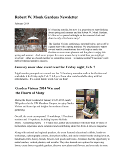 Robert W. Monk Gardens Newsletter
