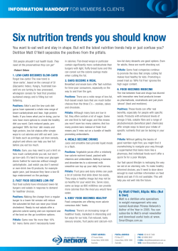 Six nutrition trends you should know