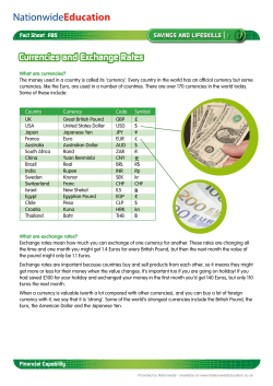 Currencies and Exchange Rates