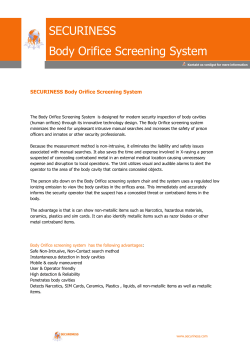 SECURINESS Body Orifice Screening System