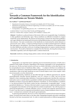 Towards a Common Framework for the Identification of Landforms