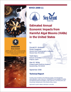 Estimated Annual Economic Impacts from Harmful Algal Blooms