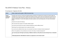 The KING`S Medium Term Plan &ndash; History