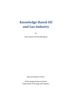 Knowledge Based Oil and Gas Industry