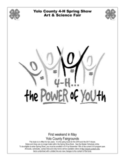 Spring Show Rule Book - Yolo County 4-H