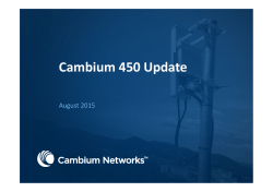 Cambium 450 Update