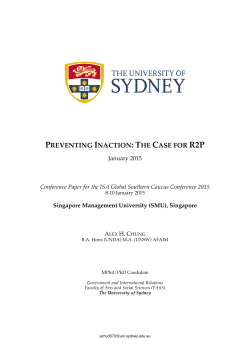 preventing inaction: the case for r2p