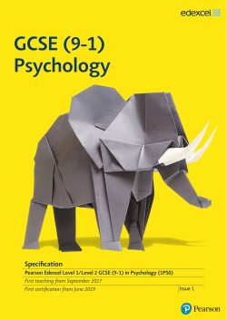 Psychology - Edexcel