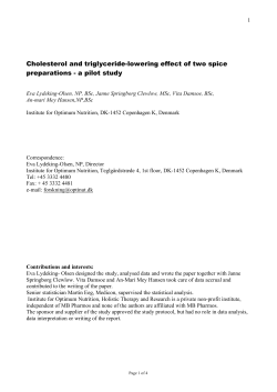 Cholesterol and triglyceride-lowering effect of two spice preparations