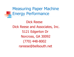 Measuring Paper Machine Energy Performance