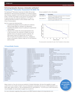 PeptiQuant&trade; Biomarker Assessment Kit (BAK-76)
