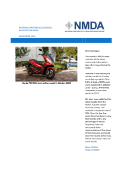 NATIONAL MOTORCYCLE DEALERS ASSOCIATION NEWS