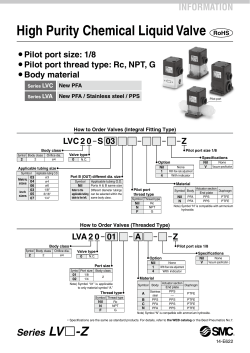High Purity Chemical Liquid Valve