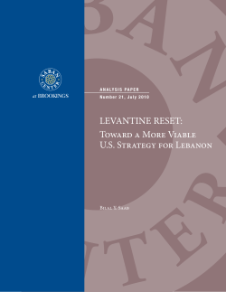 Toward a More Viable US Strategy for Lebanon
