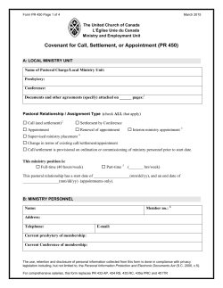 Covenant for Call, Settlement, or Appointment (PR 450)