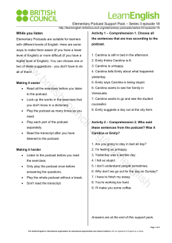 support pack 513KB - British Council Learn English