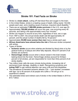 Stroke 101: Fast Facts on Stroke