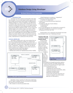 Database Design Using JDeveloper