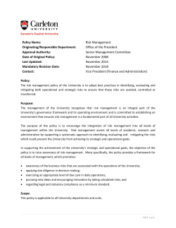 Risk Management Policy