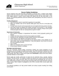 Soccer Safety Guidelines - Chimacum School District