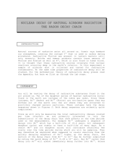 nuclear decay of natural airborn radiation the radon