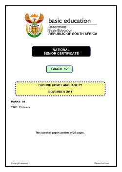 NATIONAL SENIOR CERTIFICATE GRADE 12