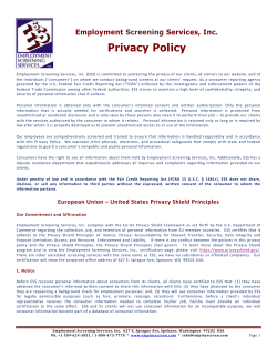Privacy Policy - Employment Screening Services, Inc.