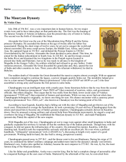 The Mauryan Dynasty