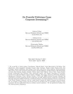 Do Powerful Politicians Cause Corporate