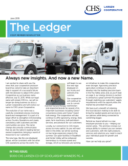 The Ledger - CHS Larsen Cooperative