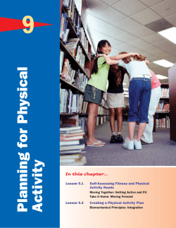 Planning for Physical Activity