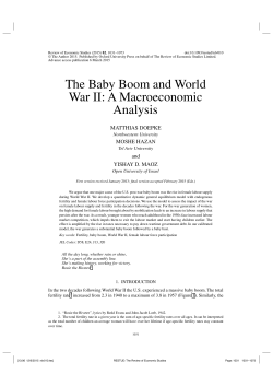 The Baby Boom and World War II: A