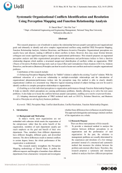 Systematic Organizational Conflicts Identification and