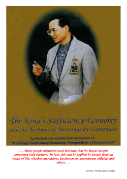 King`s Sufficiency Economy