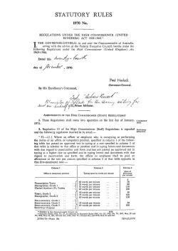 statutory rules - Federal Register of Legislation