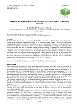 Inorganic additions effect on the mechanical performance of cement
