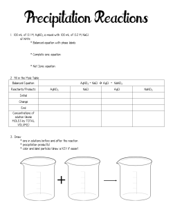 Precipitation Reactions