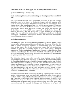 The Boer War - A Struggle for Mastery